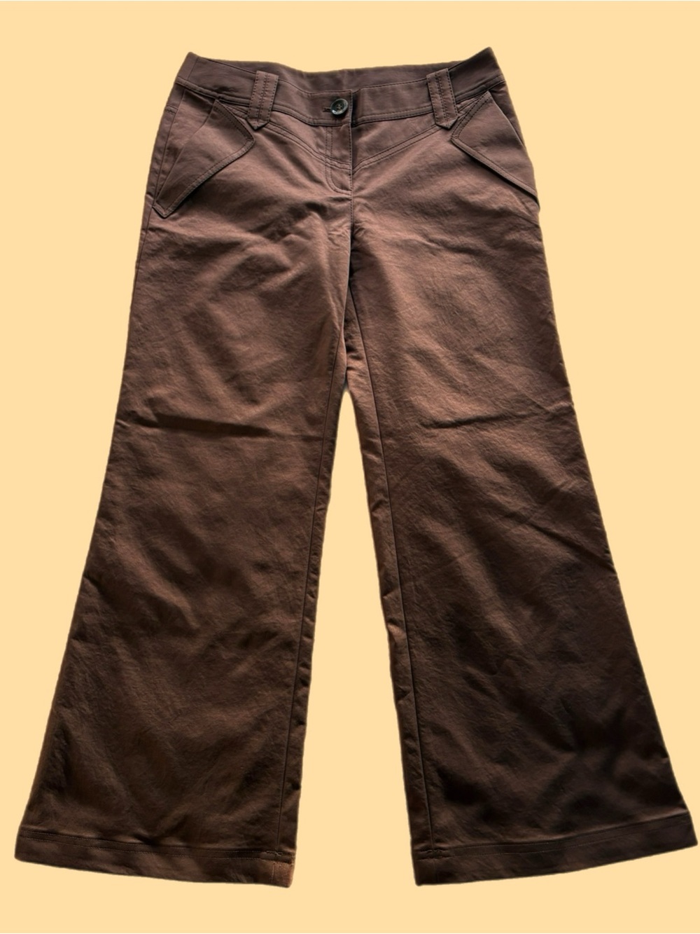 Y2K Vintage Petite Low Rise Coated Flare Pants